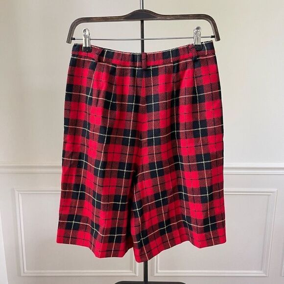 Vintage Pendleton Authentic Wallace Plaid Walking Shorts Front Pleat Bermuda S 8 - Picture 6 of 7
